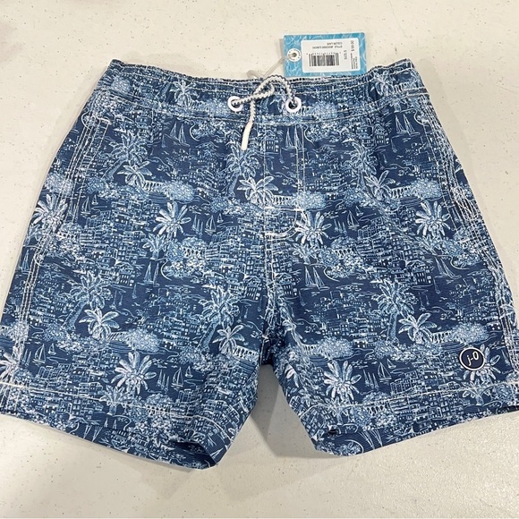 johnnie-O Limon Swim Suit (Lake) Boys blue Sz 5 Board Shorts Trunks NWT - Picture 1 of 2
